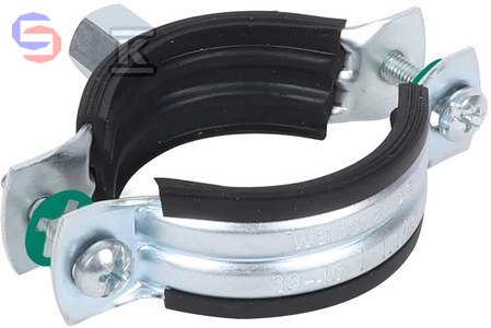 WALRAVEN Obejma 2S EPDM M8 53-61mm Stalowa z Wkładką Gumową do Rur