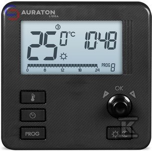 AURATON Libra Czarny Regulator Temperatury Programowalny Przewodowy 0,2kg