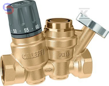 CALEFFI Termostatyczny zawór cyrkulacji CWU 1/2" z termometrem 116240