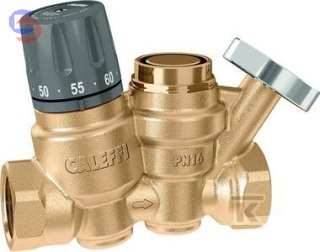 CALEFFI Termostatyczny zawór cyrkulacji CWU 3/4" z termometrem 116250