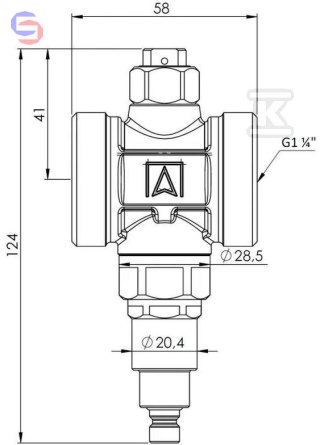 AFRISO AAV 300 Zawór antyzamrożeniowy G1 1/4 PN10 Kvs70