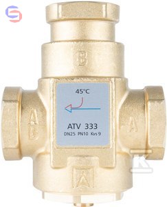 AFRISO ATV 333 Zawór temperaturowy DN25 Rp1" Kvs9 45°C
