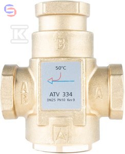 AFRISO ATV 334 Zawór temperaturowy DN25 Rp1" Kvs9 50°C