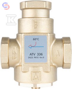 ZAWÓR TEMP.ATV 336,DN25,RP1",KVS9,60 C AFRISO