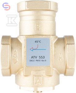 AFRISO ATV 553 Zawór temperaturowy DN32 Rp1¼ Kvs9 45°C