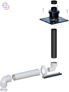 ONNLINE Zestaw przyłączeniowy kominowy OLZB-12V2 DN60/100mm 3.76kg