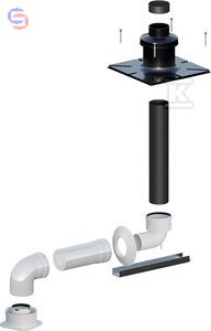 ONNLINE Zestaw kominowy przyłączeniowy OLZB-06 DN60/100x80/125 PP