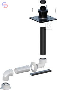 ONNLINE Zestaw kominowy przyłączeniowy OLZB-08 DN60/100mm PP