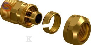 UPONOR Ecoflex Złączka mosiężna Wipex PN10 20x3/4" GZ
