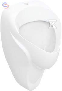 GEBERIT ALEX Pisuar, B38 cm, H64.5 cm, T35 cm, dopływ u góry, odpływ do tyłu