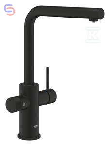 GROHE BLUE PURE MINTA Bateria zlewozmywakowa wyciągana wylewka L czarna 3.72kg