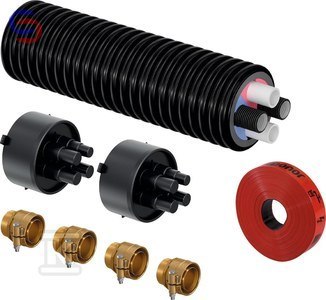 UPONOR ECOFLEX TWIN HP 2x40x3.7-2x32x3.5/175 12m zestaw przyłączeniowy