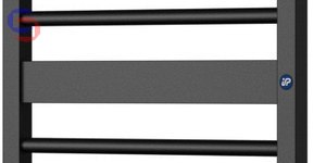 INSTAL-PROJEKT FRAME Grzejnik łazienkowy 500x1070mm 542W czarny mat