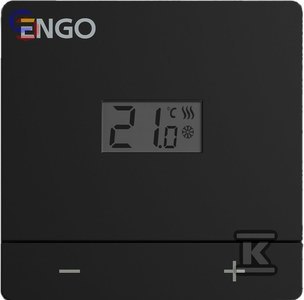 ENGO EASYBATB Regulator temperatury bateryjny dobowy natynkowy czarny