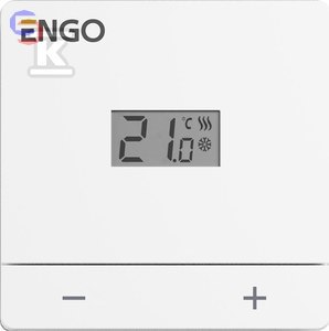 ENGO EASYBATW Regulator temperatury bateryjny dobowy natynkowy biały