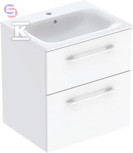 Geberit Selnova Square Szafka podumywalkowa 89x55x63cm Biała z umywalką