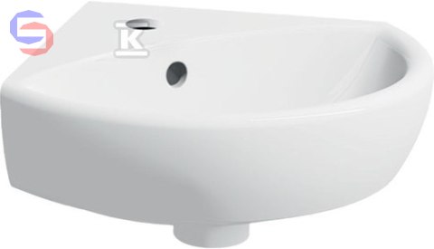 Geberit Selnova Umywalka narożna B41xH16.5xT41 cm z przelewem