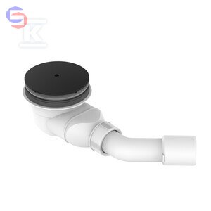 SYFON BRODZIKOWY FI 90 H=80MM CZARNY MAT SANIT