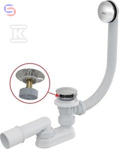 ALCA Syfon wannowy Clik-Clak metal A504CKM 0,74kg 220x120x330mm