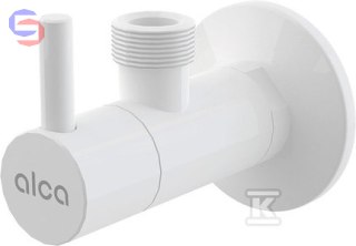 ALCA Zawór kątowy z filtrem 1/2"x1/2" biały ARV003B