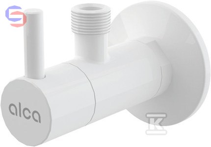 ALCA Zawór kątowy z filtrem 1/2x3/8 biały ARV001B
