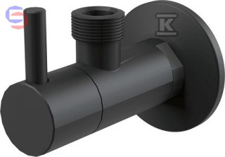 ALCA Zawór kątowy z filtrem 1/2"x1/2" czarny mat ARV003-BLACK