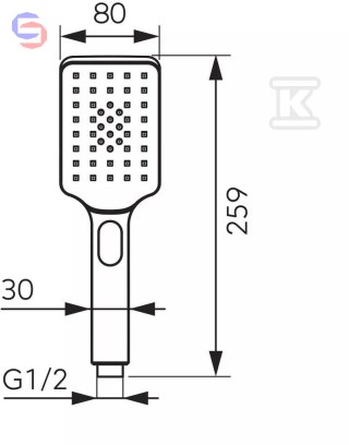 FERRO CLICK Rączka natrysku 3F chrom S350-B 0,27kg