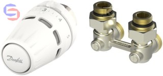 DANFOSS REGUS Zestaw termostatyczny M30x1.5 + RLV-KB 1/2" kątowy