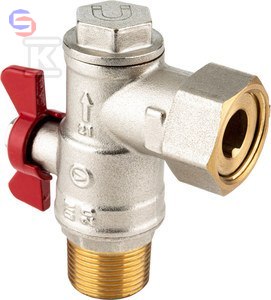 VALVEX SPIN Zawór kulowy kątowy 3/4" DN20 PN25 mosiężny z filtrem i magnesem