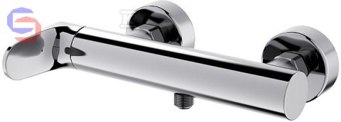 CERSANIT INVERTO Bateria natryskowa ścienna 1 uchwyt chrom + czarny