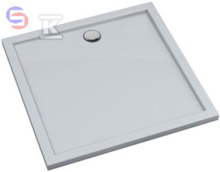 SCHEDPOL CORRINA NEW Brodzik kompozytowy Smooth White 90x90x4,5 cm