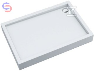 SCHEDPOL MEDIUM Brodzik Smooth White 80x100x16 cm akrylowy