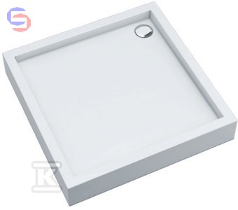 SCHEDPOL MEDIUM Brodzik Smooth White 80x80x16 cm akrylowy