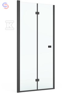 ROCA CAPITAL BLACK Drzwi prysznicowe 2-skrzydłowe łamane 100x195 cm