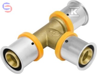 KAN-therm ULTRAPRESS Trójnik mosiężny 32 mm