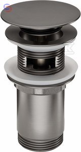 DEANTE CLICK-CLACK OKRĄGŁY TITANIUM Korek z tuleją 0,15x0,08x0,08m