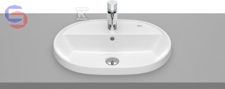 ROCA GAP Umywalka blatowa owalna 55x40cm z otworem na baterię i przelewem