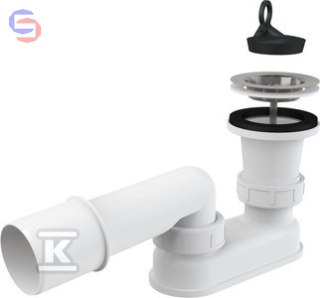 ALCA A461-50 Spust brodzikowy z syfonem, sitko nierdzewne 0,14x0,09x0,26m