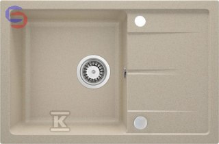 DEANTE LEDA Zlewozmywak granitowy 1-komorowy 670x440x152mm piasek