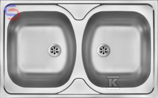 DEANTE Tango Zlewozmywak stalowy 2-komorowy 800x500x130 mm