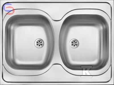 DEANTE Tango Zlewozmywak stalowy 2-komorowy 800x600x140mm