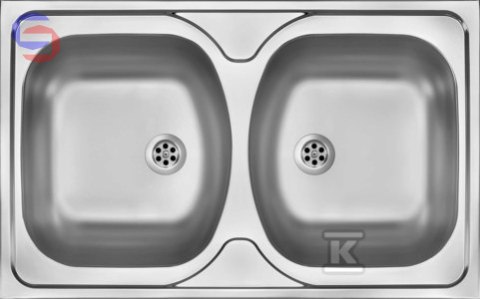 DEANTE Tango Zlewozmywak stalowy 2-komorowy 800x500x140 mm satyna