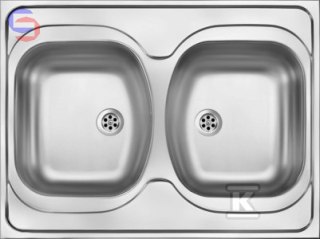 DEANTE Tango Zlewozmywak stalowy 2-komorowy 800x600x140 mm satyna