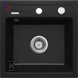 DEANTE ZORBA Zlewozmywak granitowy 1-komorowy Nero 600x670x330mm 11kg