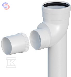 ONNLINE KO.PP.SKR.RED 87° DN60/80 L500mm kolano kominowe PP