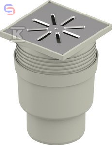 UPONOR AQUA AMBIENT Wpust piwniczny d110mm kratka 150x150mm