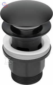 KOR.UM/BIDET-Z PRZELEW CLICK-CLACK NERO DEANTE