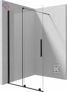ŚCI.PRYSZ.WALK-IN-PRZESUWNA PRIZMA NERO DEANTE