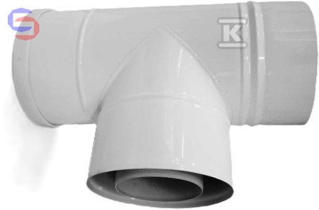 KRZYS-POL TRÓJNIK NYPL 90° 60/100 mm z wyczystką biały