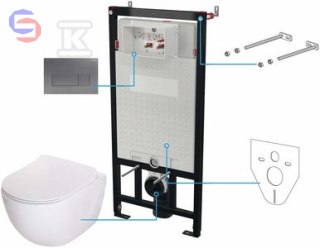 ZESTAW WC PODT.6 W 1 PEONIA BI TITANIUM DEANTE